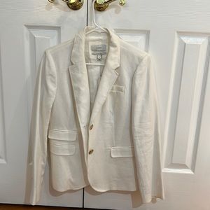 Jcrew White linen Blazer